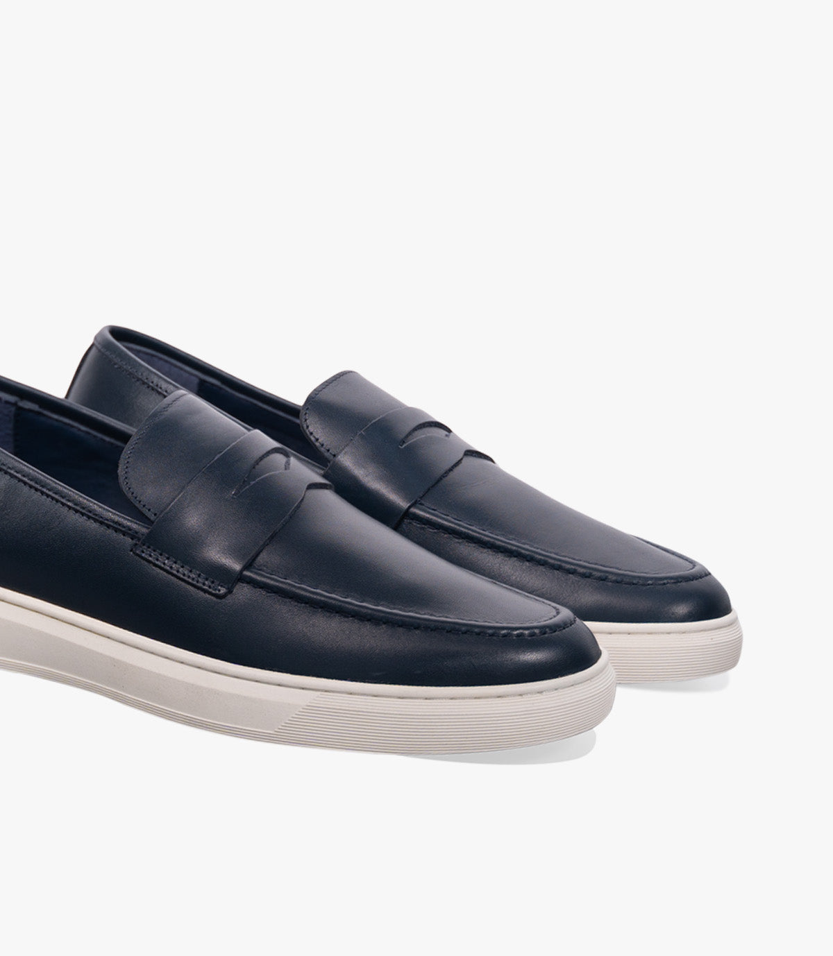 MOCASSIN ADDLER en Cuir, Bleu Nuit – CL6044