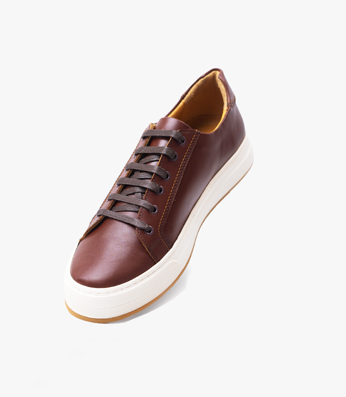 BASKET ROGUE En Cuir, Marron Cognac – CL6073