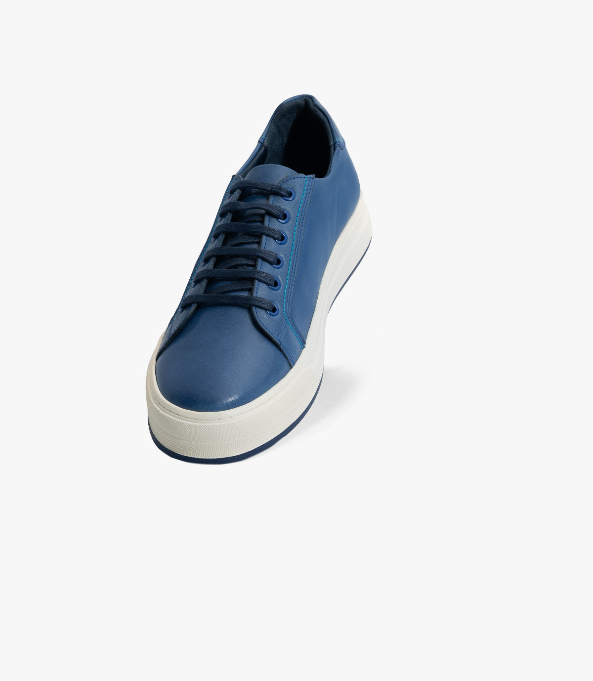 BASKET ROGUE En Cuir, Bleu – CL6073