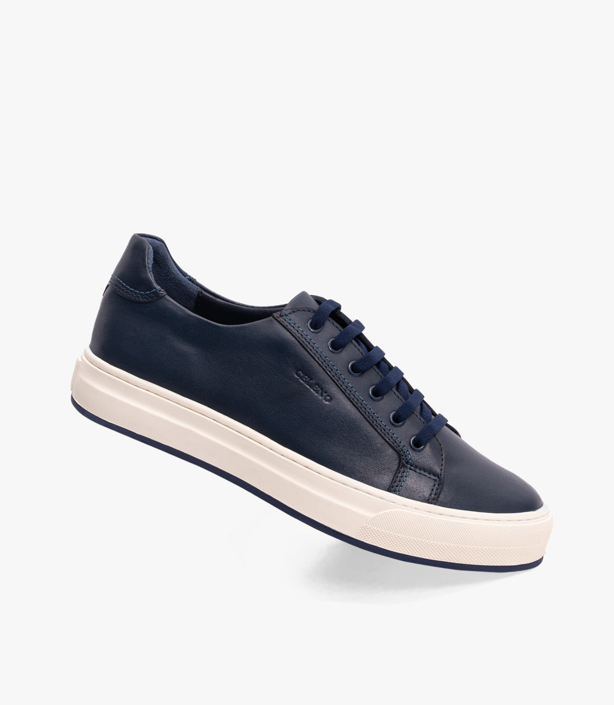 BASKET ROGUE en Cuir, Bleu Nuit– CL6073 - CELENO - Congo