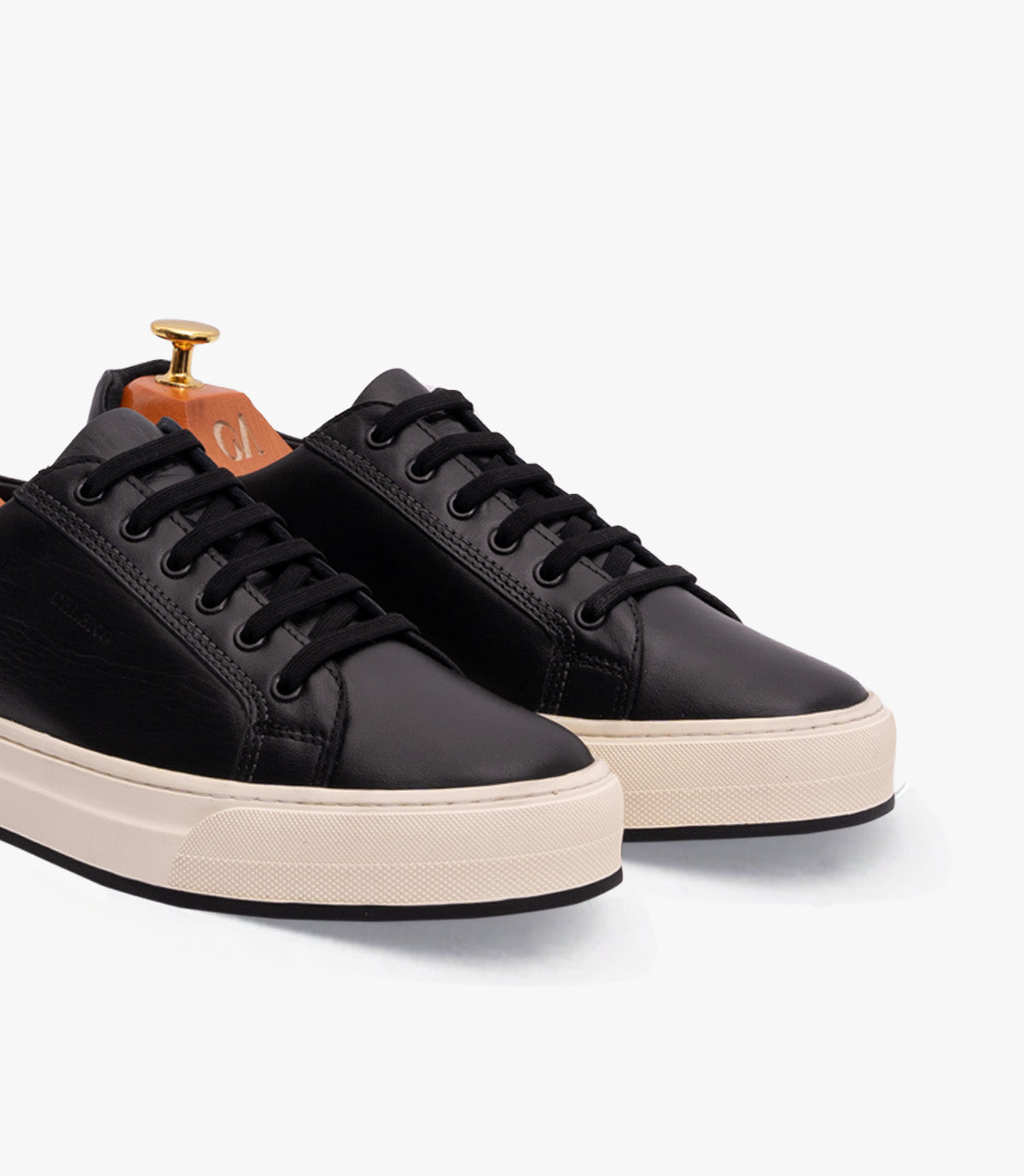 BASKET ROGUE En Cuir, Noir– CL6073