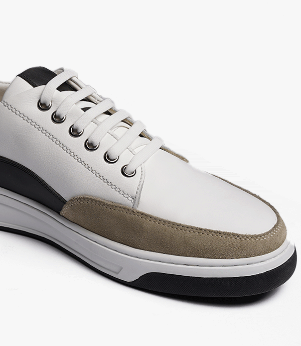 BASKET LORGAN En Cuir, Blanche -CL6021 - CELENO - Congo