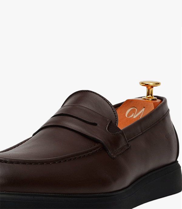 MOCASSIN LEO en Cuir, Marron – CL438 - CELENO - Congo