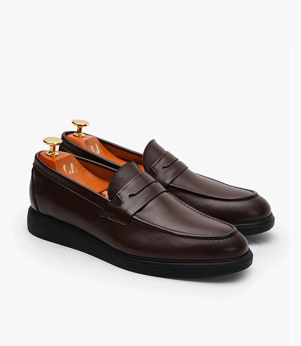 MOCASSIN LEO en Cuir, Marron – CL438 - CELENO - Congo