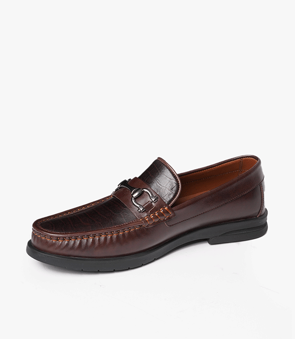 MOCASSIN River en Cuir, Marron – CL0111