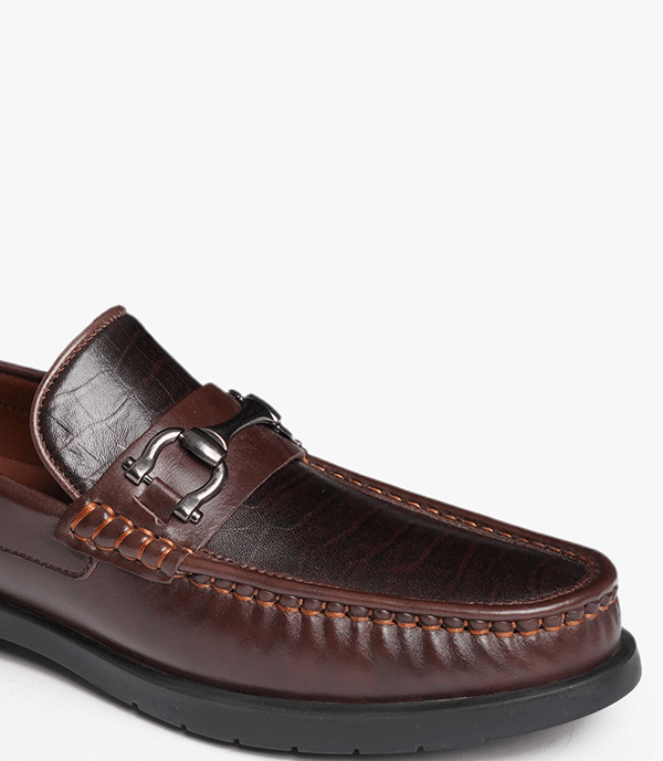 MOCASSIN River en Cuir, Marron – CL0111