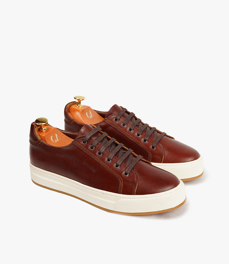 BASKET ROGUE En Cuir, Tabac huileux– CL6073