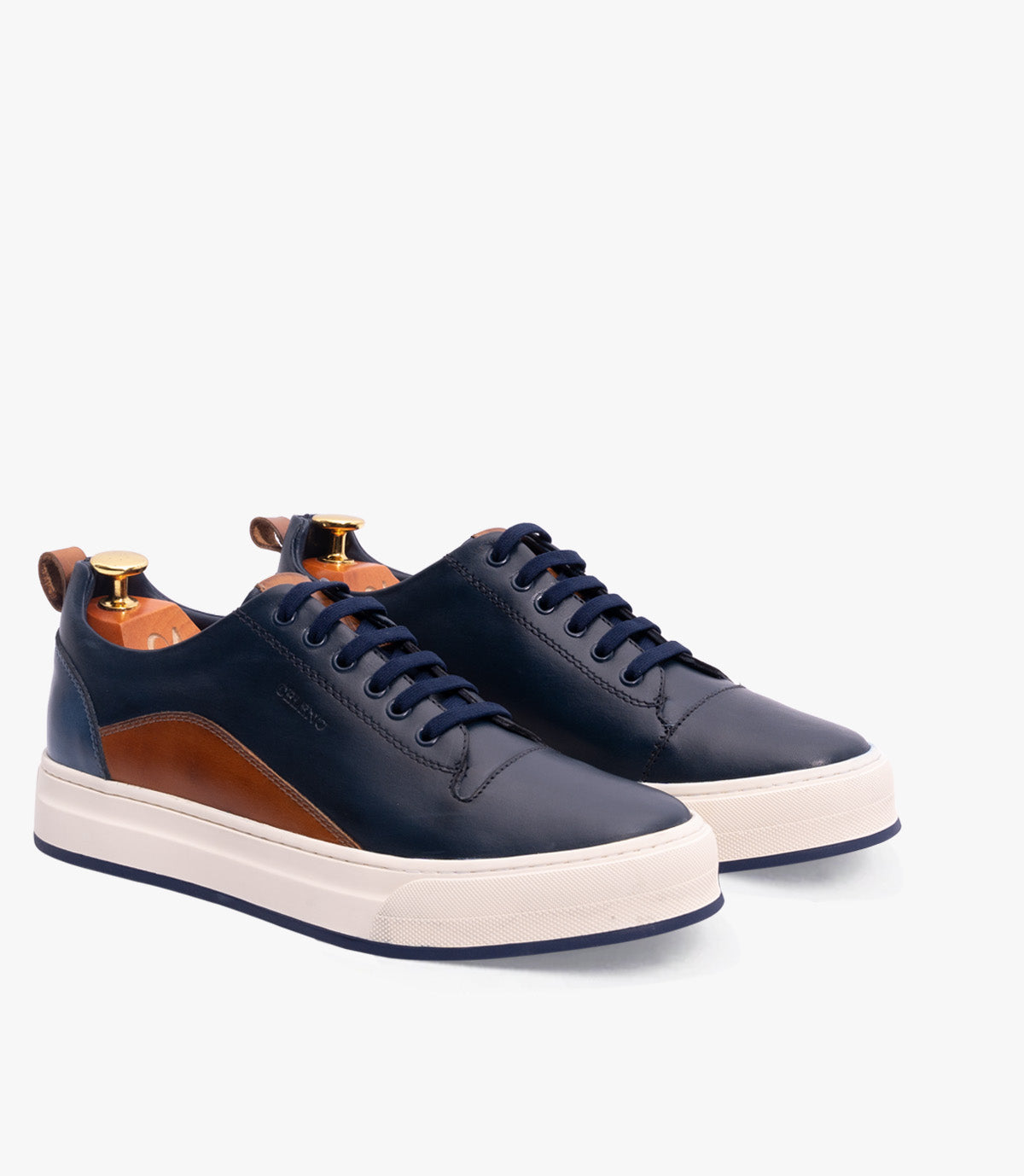 BASKET BOLT en Cuir, Bleu -CL6069