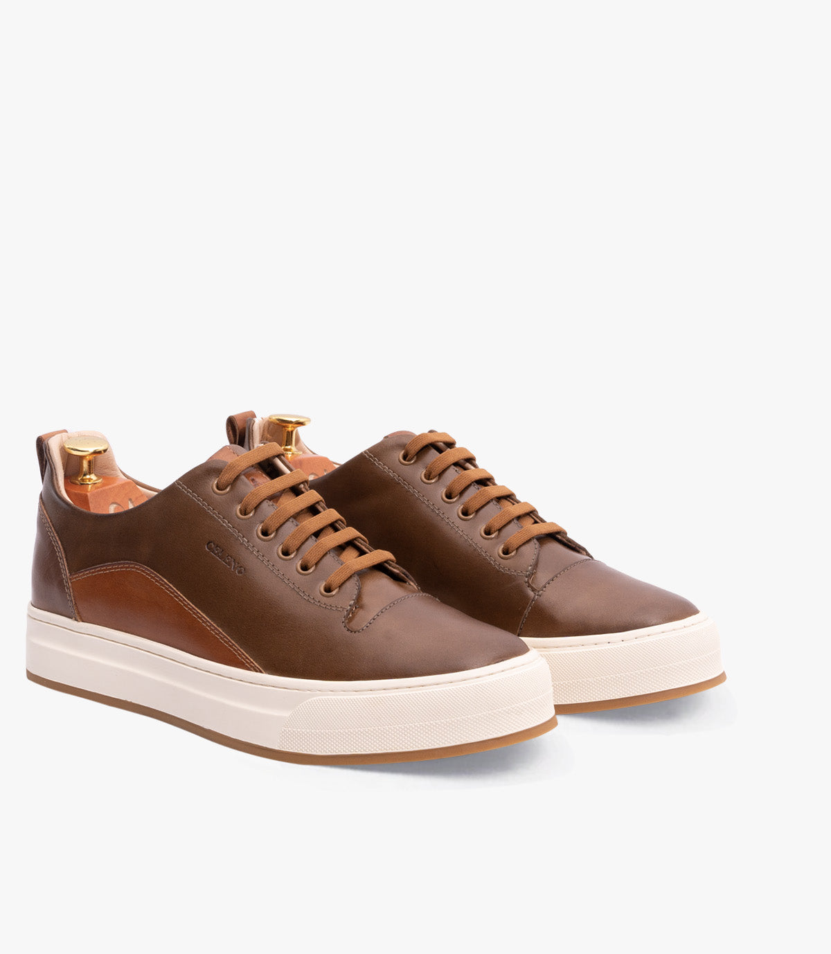 BASKET BOLT en Cuir, Tabac -CL6069