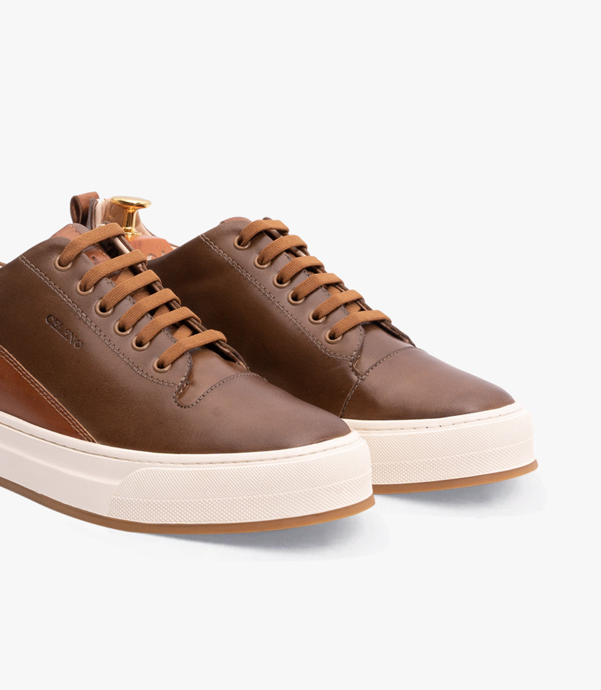 BASKET BOLT en Cuir, Tabac -CL6069