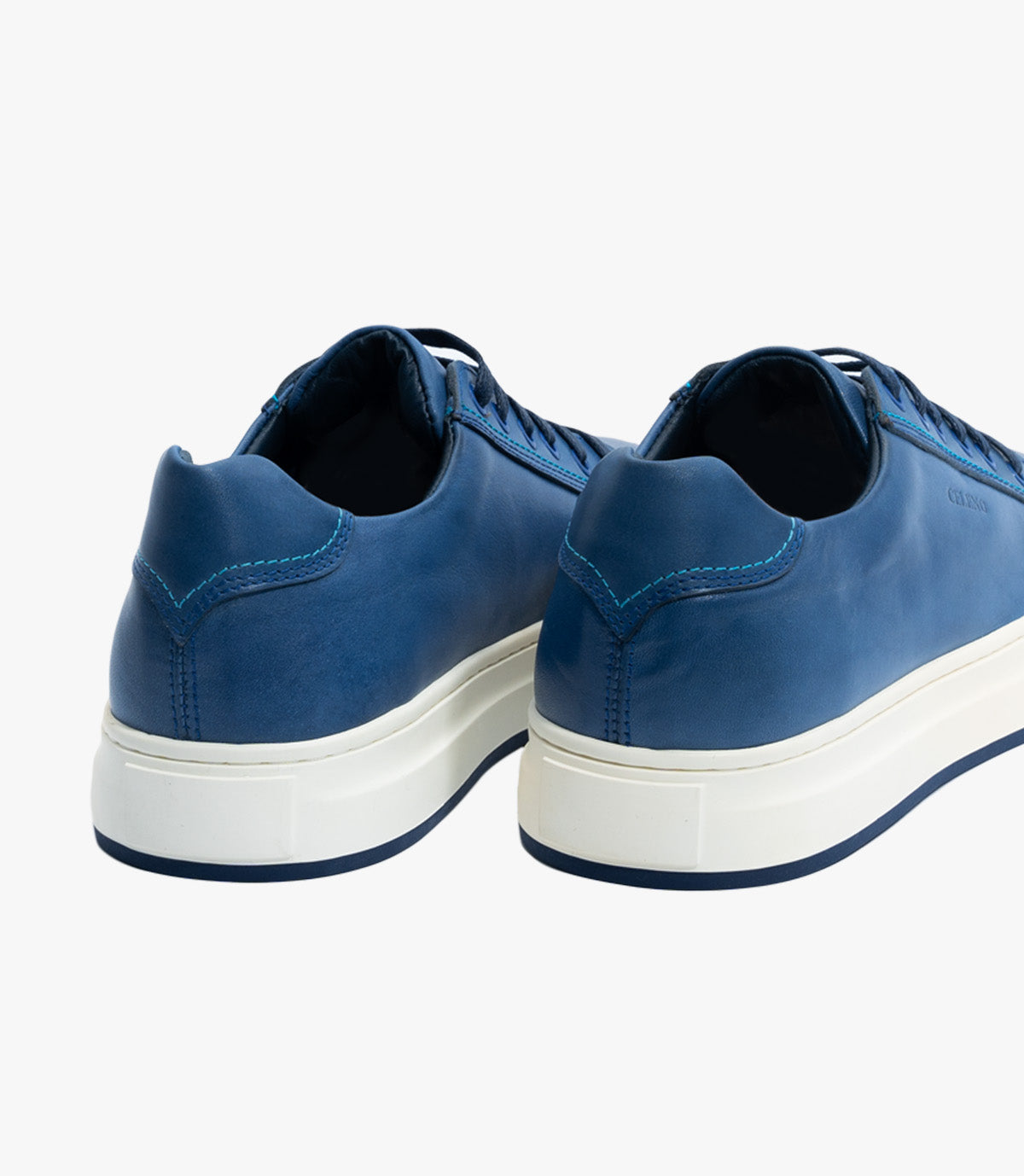 BASKET ROGUE En Cuir, Bleu – CL6073