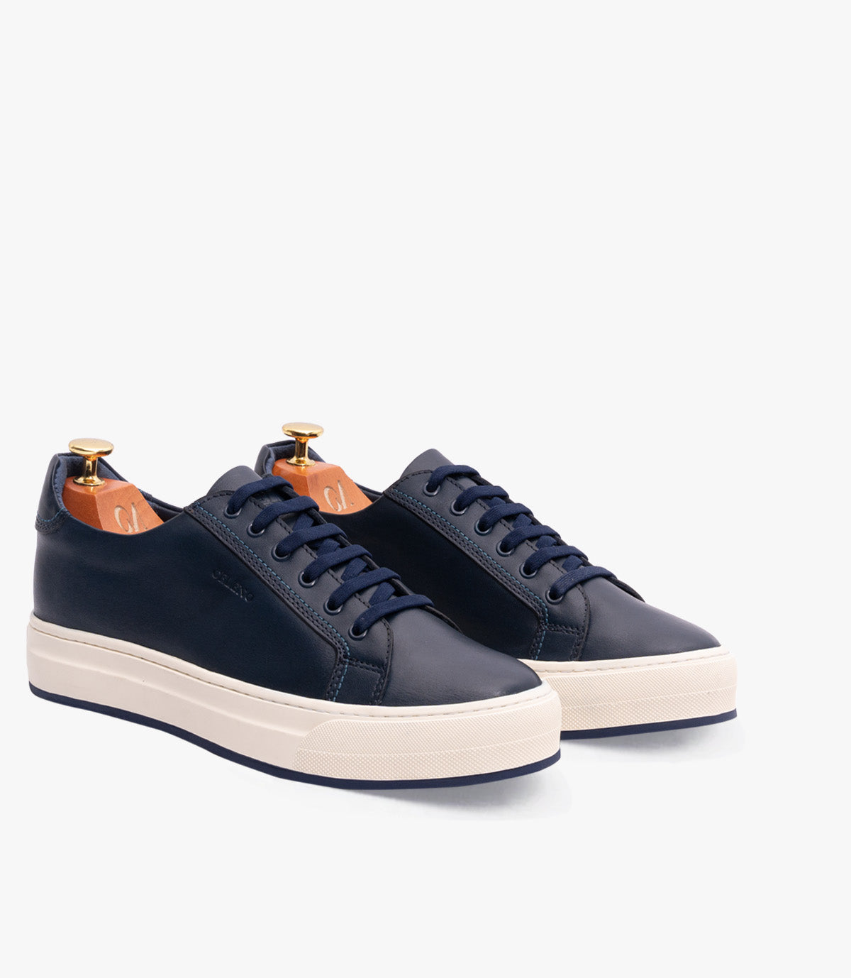 BASKET ROGUE en Cuir, Bleu Nuit– CL6073 - CELENO - Congo
