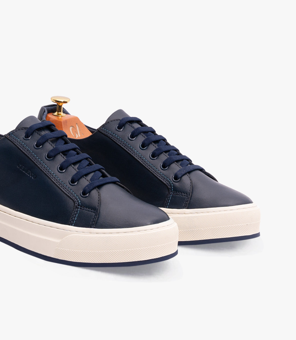 BASKET ROGUE en Cuir, Bleu Nuit– CL6073 - CELENO - Congo