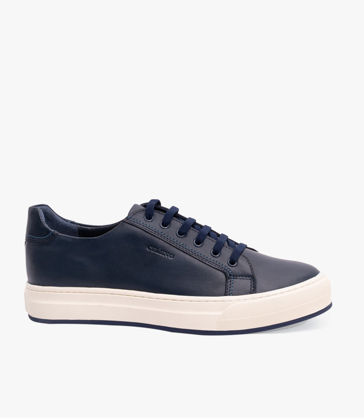 BASKET ROGUE en Cuir, Bleu Nuit– CL6073 - CELENO - Congo