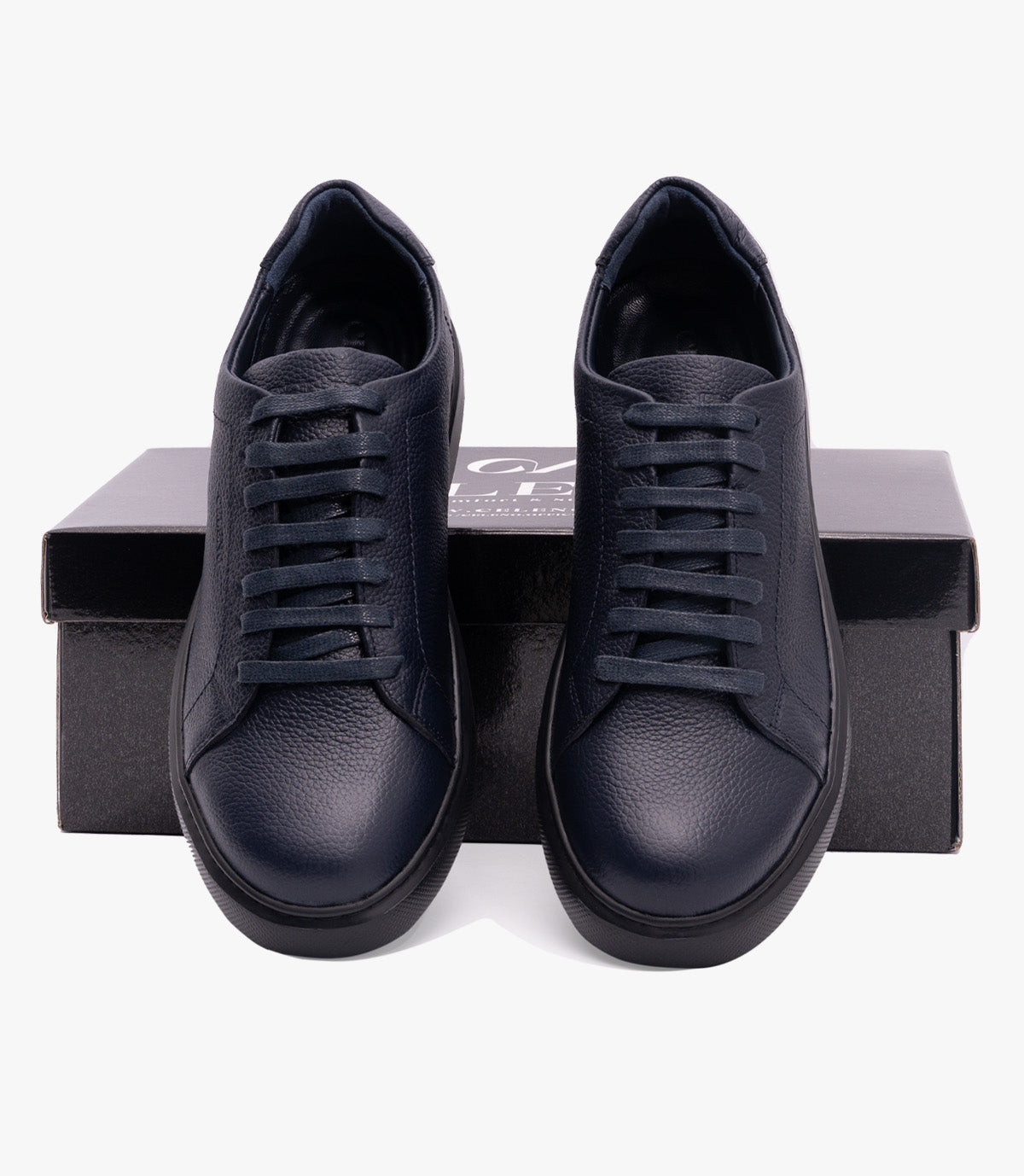 BASKET BLAZE En Cuir, Bleu Nuit – CL6080