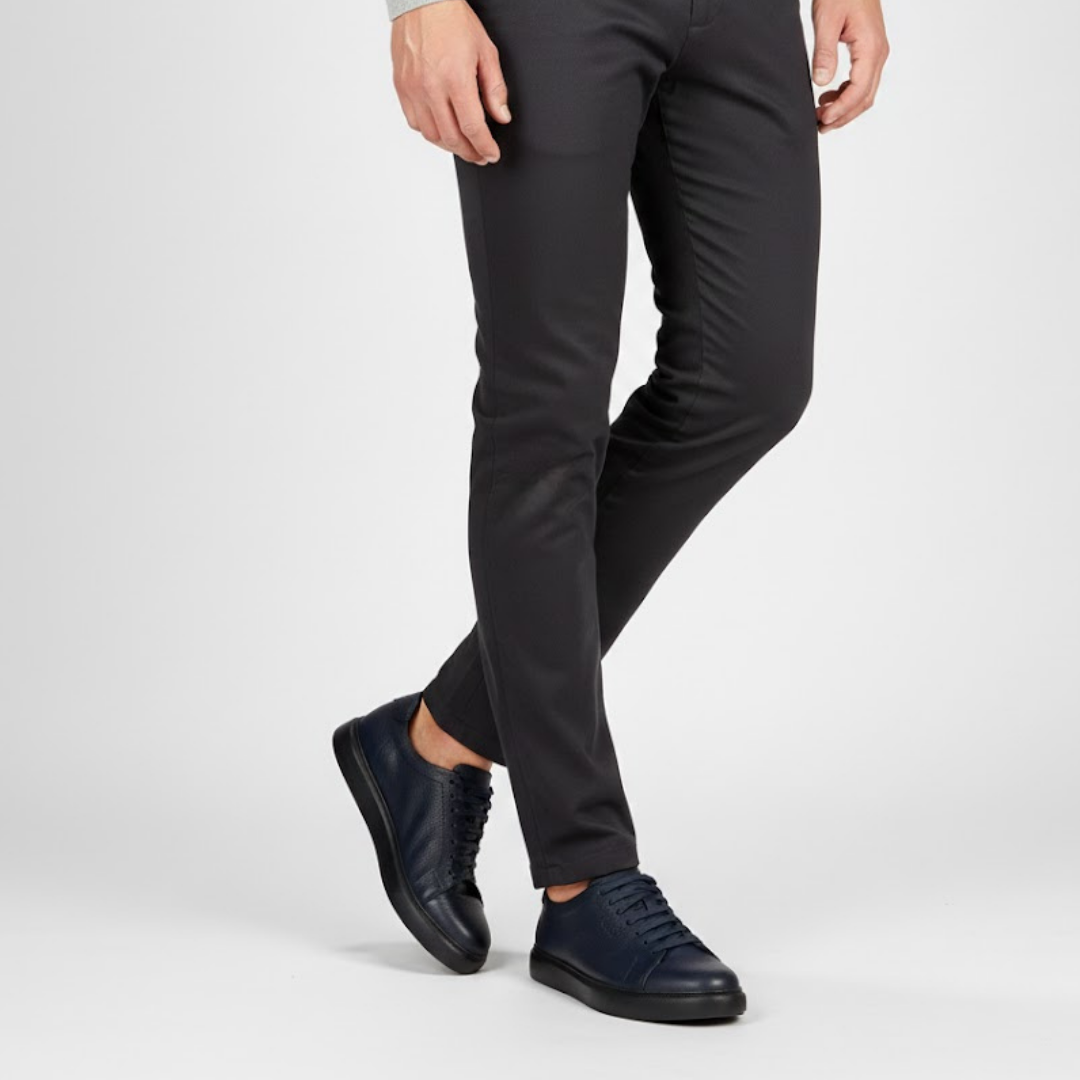 BASKET BLAZE En Cuir, Bleu Nuit – CL6080