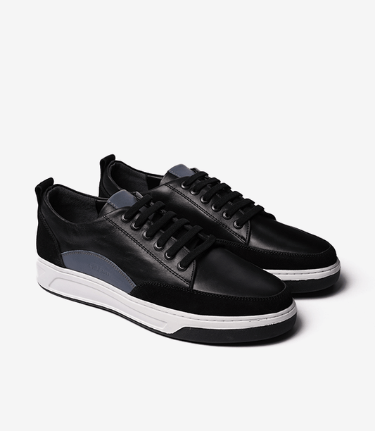 BASKET LORGAN En Cuir, Noir -CL6021