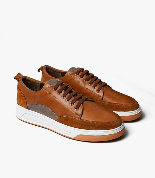 BASKET LORGAN En Cuir,Tabac -CL6021