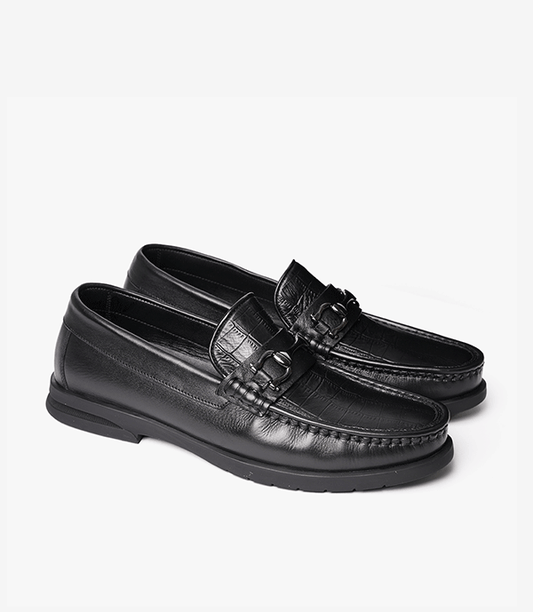 MOCASSIN River en Cuir, Noir – CL0111