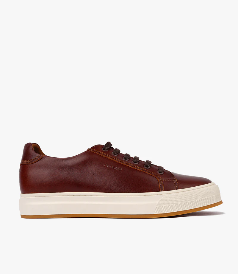 BASKET ROGUE En Cuir, Tabac huileux– CL6073
